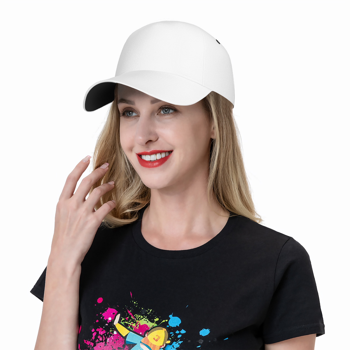 dugout zero cap on female model