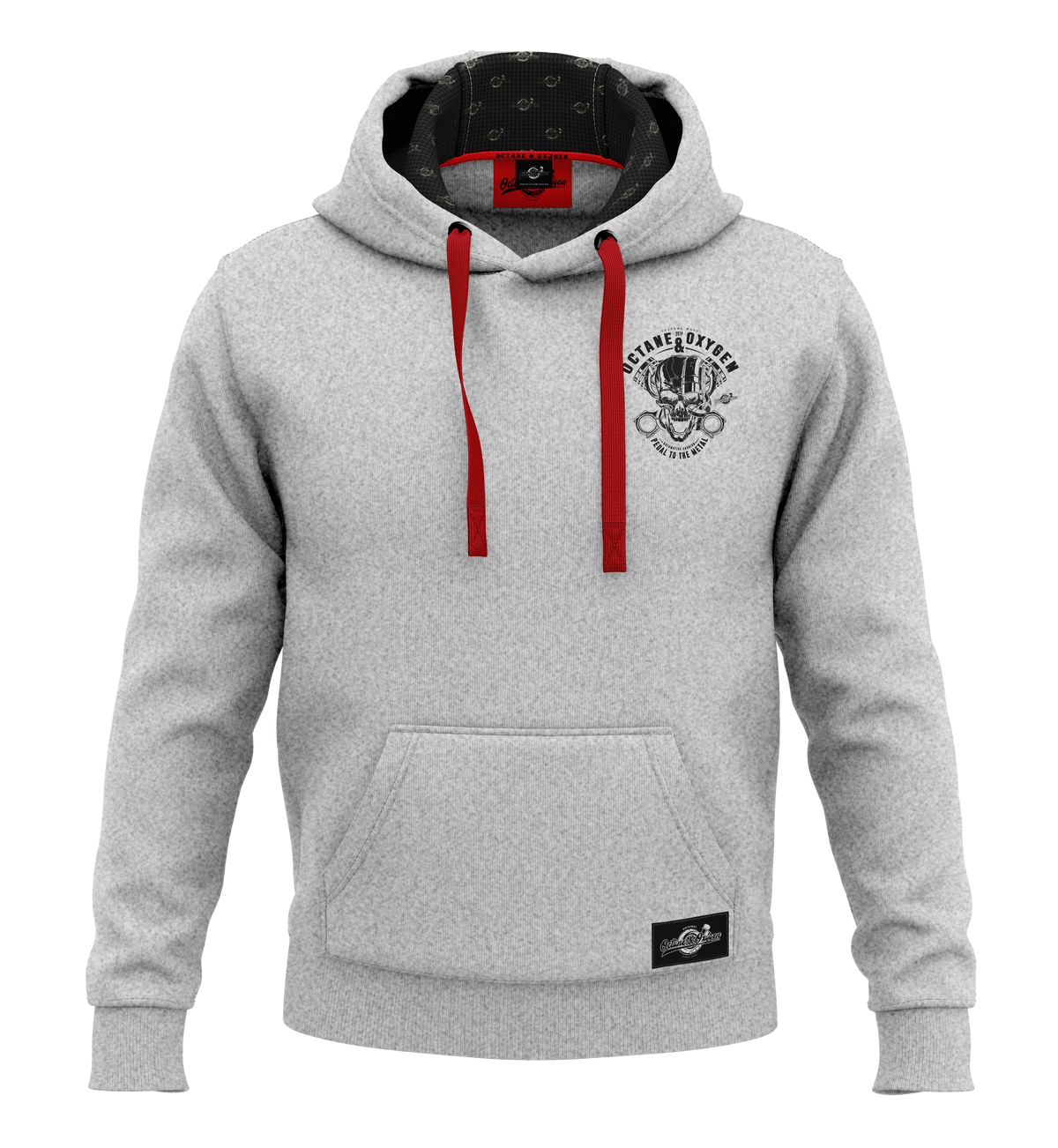 Octane & Oxygen Premium Hoodie Grau-meliert