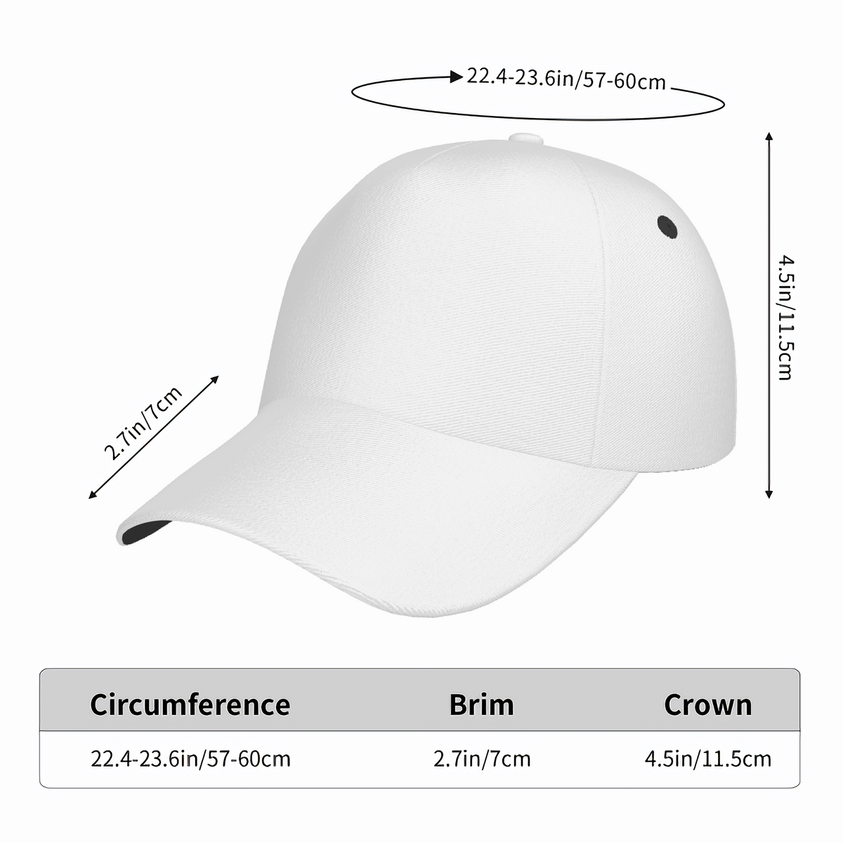 dugout zero cap size diagram