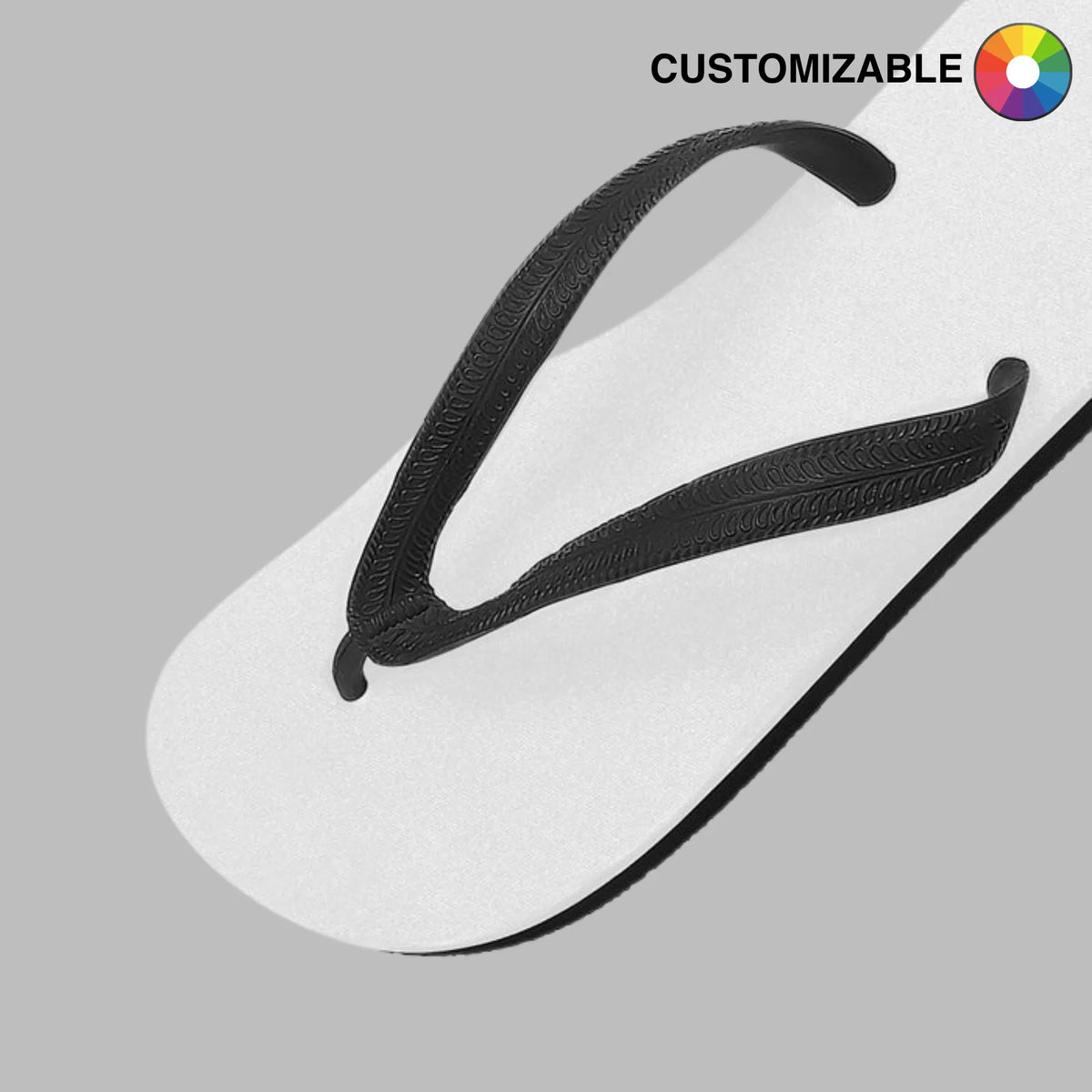 zero custom flip flops close-up hero