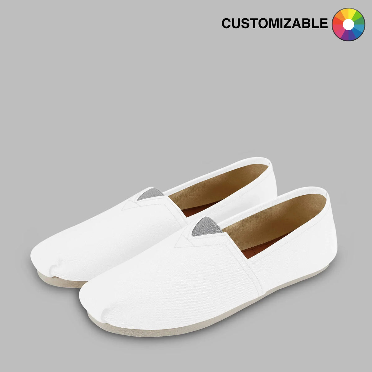 zero flats pair three-quarter gray background