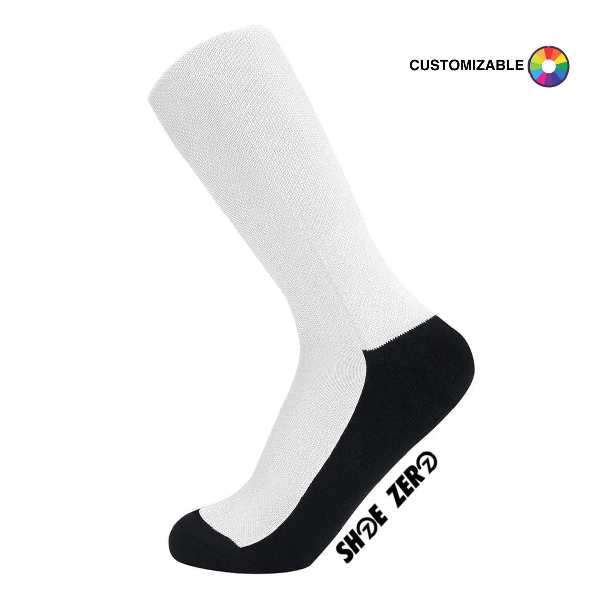 zero custom crew socks with logo badge