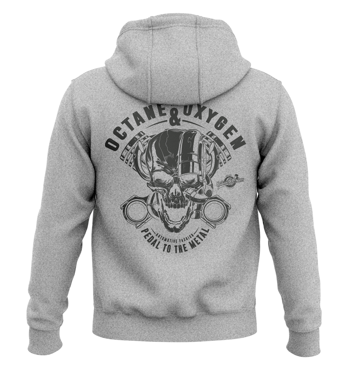Octane & Oxygen Premium Hoodie Grau-meliert
