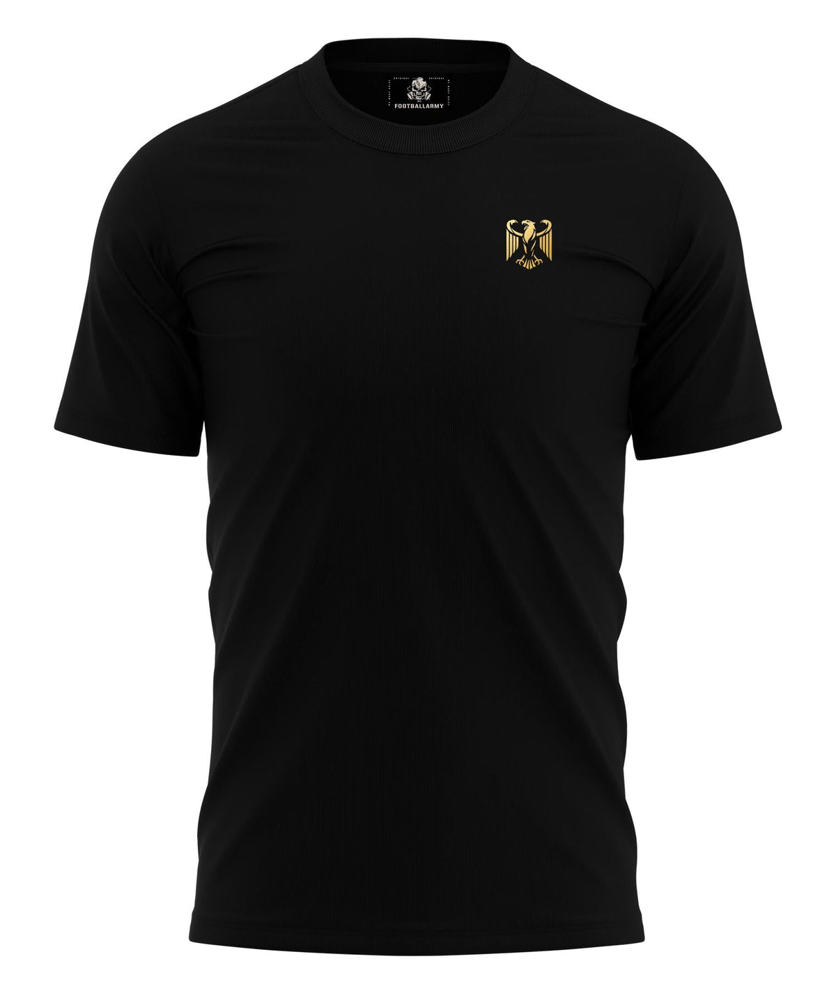 Deutschland Premium T-Shirt Schwarz – Gold Adler Brustprint – Streetwear