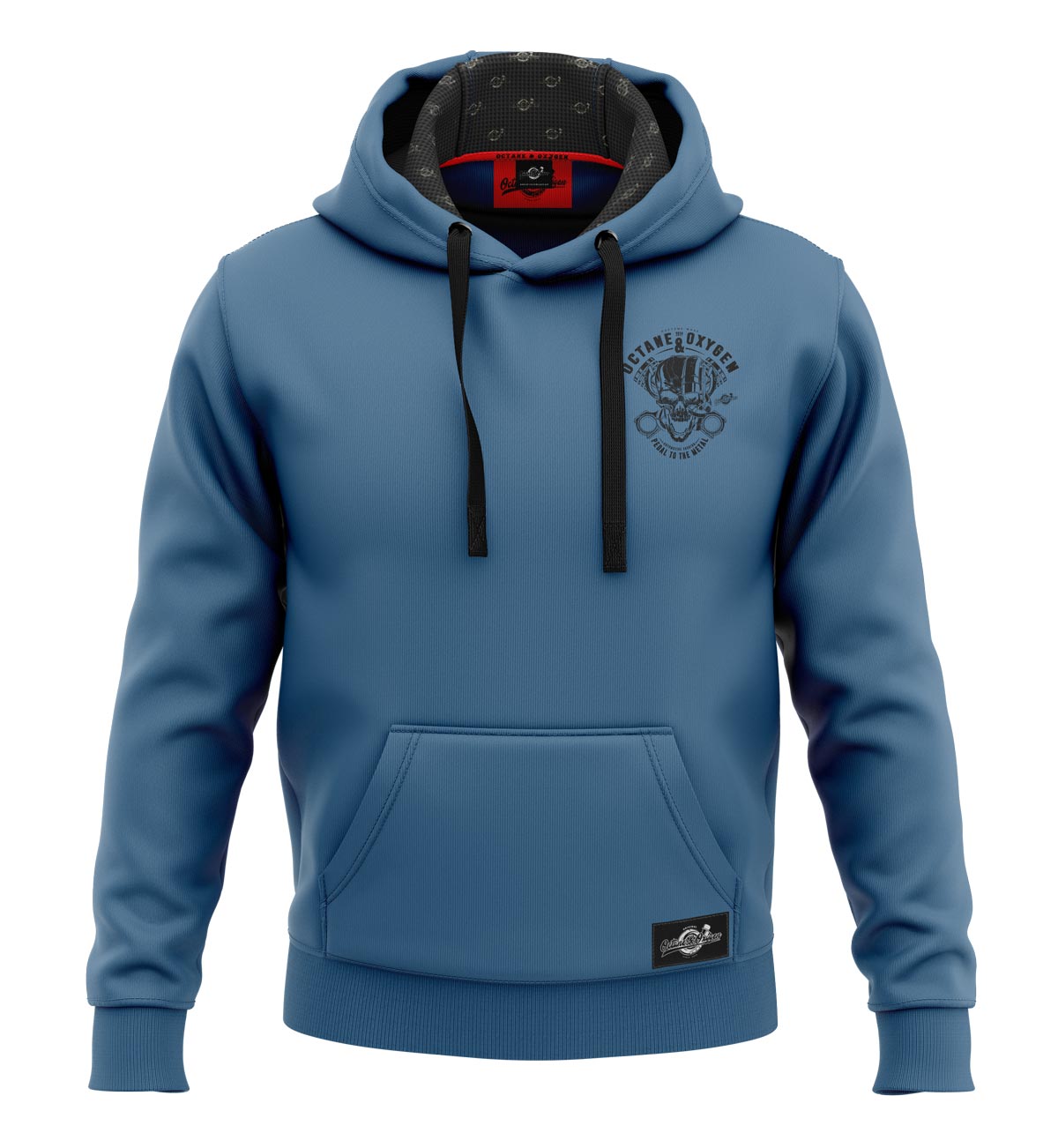 Octane & Oxygen Premium Hoodie Asphalt Blau